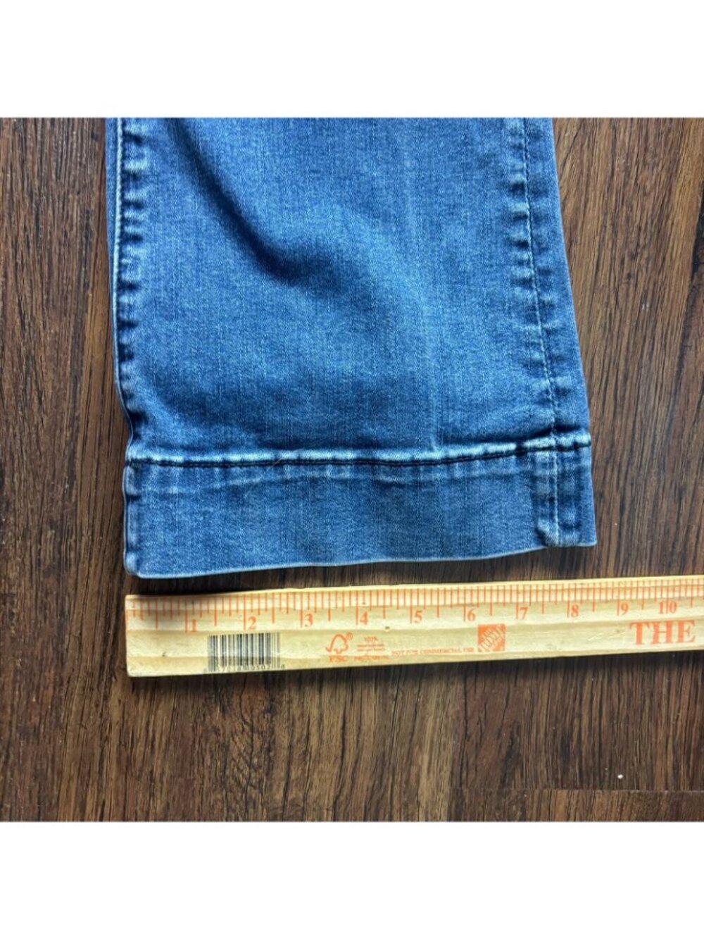 Driftwood Wyatt Flare Flare Exposed Button Fly Distressed Medium Wash Size W26 - Picture 10 of 11
